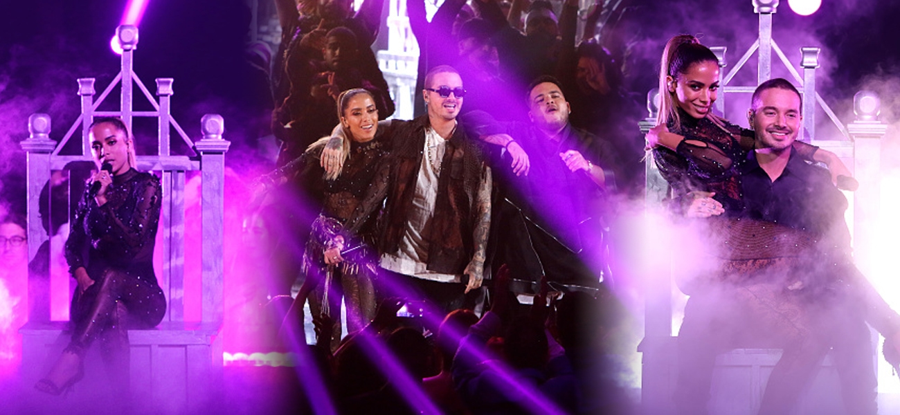Anitta performa “Downtown” e “Machika” ao lado de J Balvin no Premio Lo Nuestro 2018