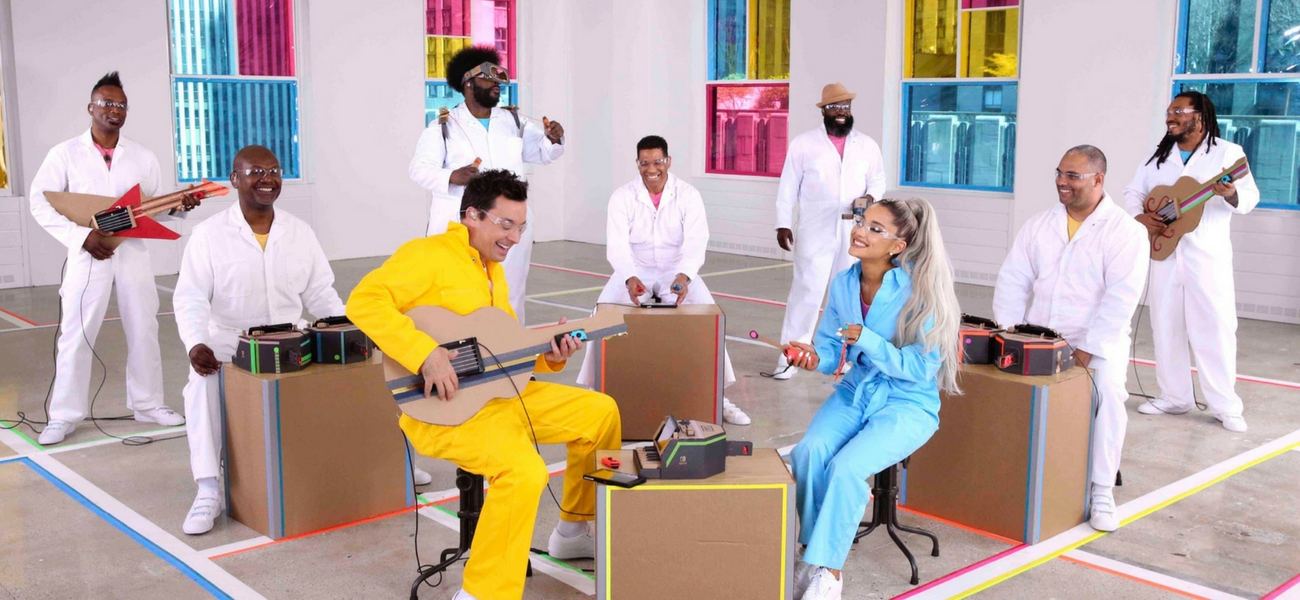 Ariana Grande usa Nintendo Labo para tocar single no programa do Jimmy Fallon
